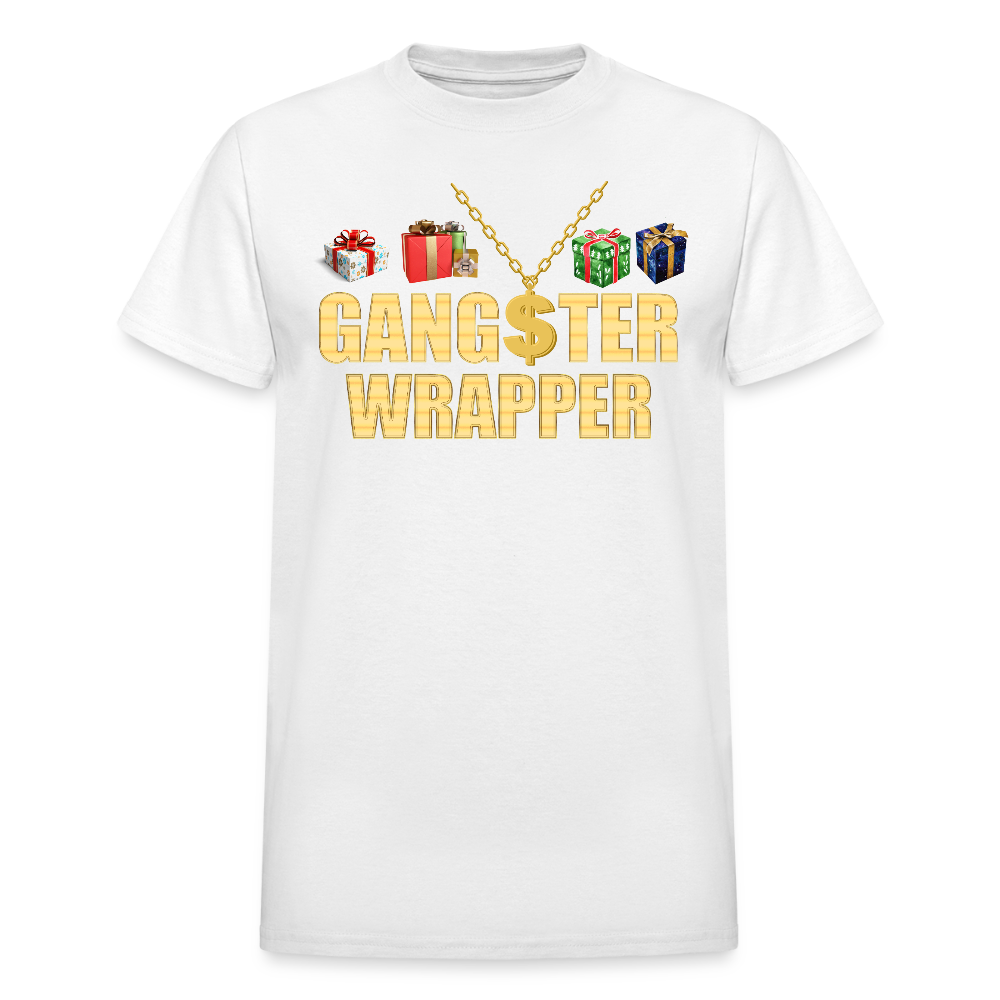Gangster Wrapper Shirt, Gangsta Wrapper T-Shirt, Gangsta Wrapper Tshirt, Gangsta Wrapper Shirt, Funny Christmas Shirt, Wrapping Shirt - white