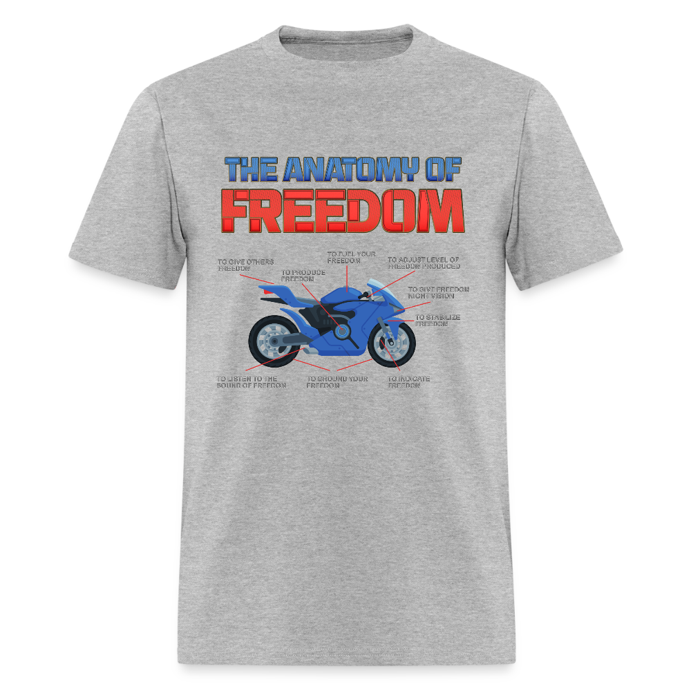 The Anatomy Of Freedom Shirt, Motorcycle Gift, Biker Lover Gift, Gift For Biker, Motor Cross, Motorcycle Anatomy - heather gray