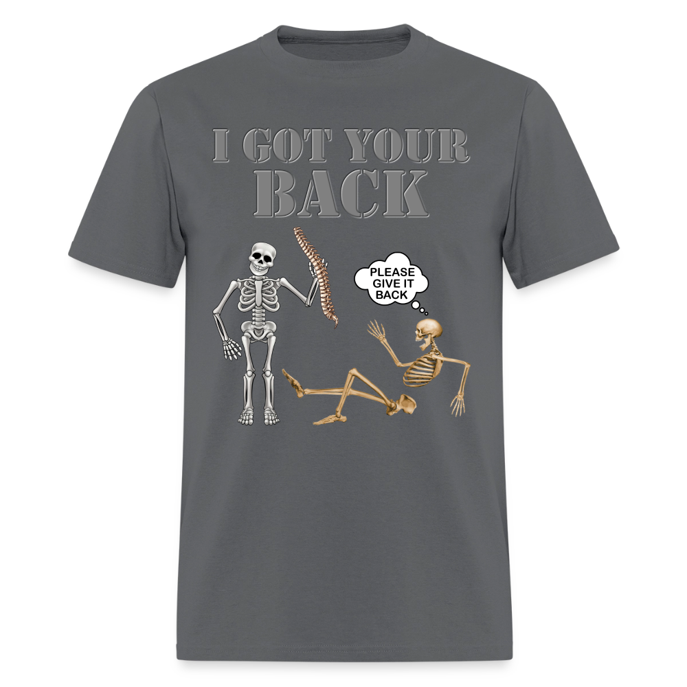 I Got Your Back Shirt, Funny Skeleton Rib Cage Tshirt, Halloween Skeleton Shirts, Mens Anti Valentines Day, Funny Pick Up Lines Men's Premium T-Shirt - charcoal