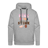 Adult Humor Shirt, The Shocker Symbol Hoodie, Inappropriate adult sexual humor, 2 in the pink, 1 in the stink, butt play anal joke, Two, One - heather grey