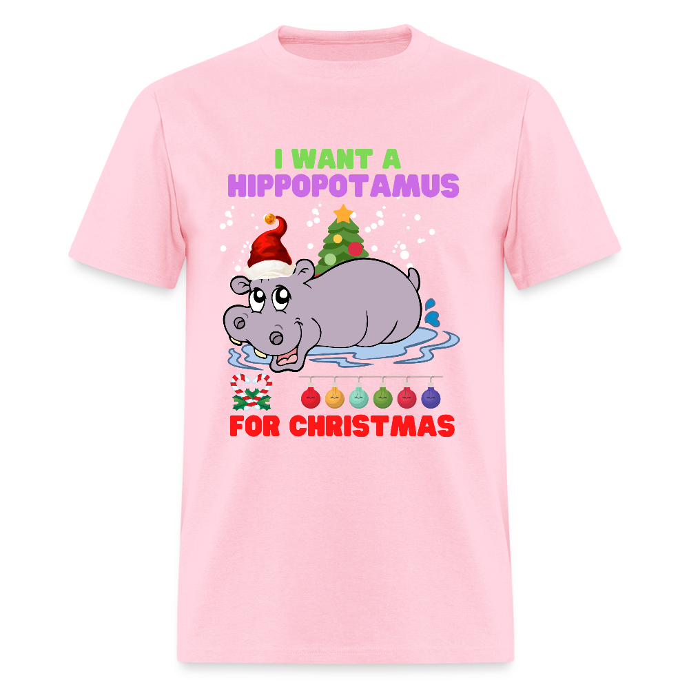 I Want A Hippopotamus For Christmas, Christmas Gifts, Hippo Christmas Shirt, Holiday Party, Funny Christmas Shirt, Family Christmas Shirts, Funny Holiday - pink