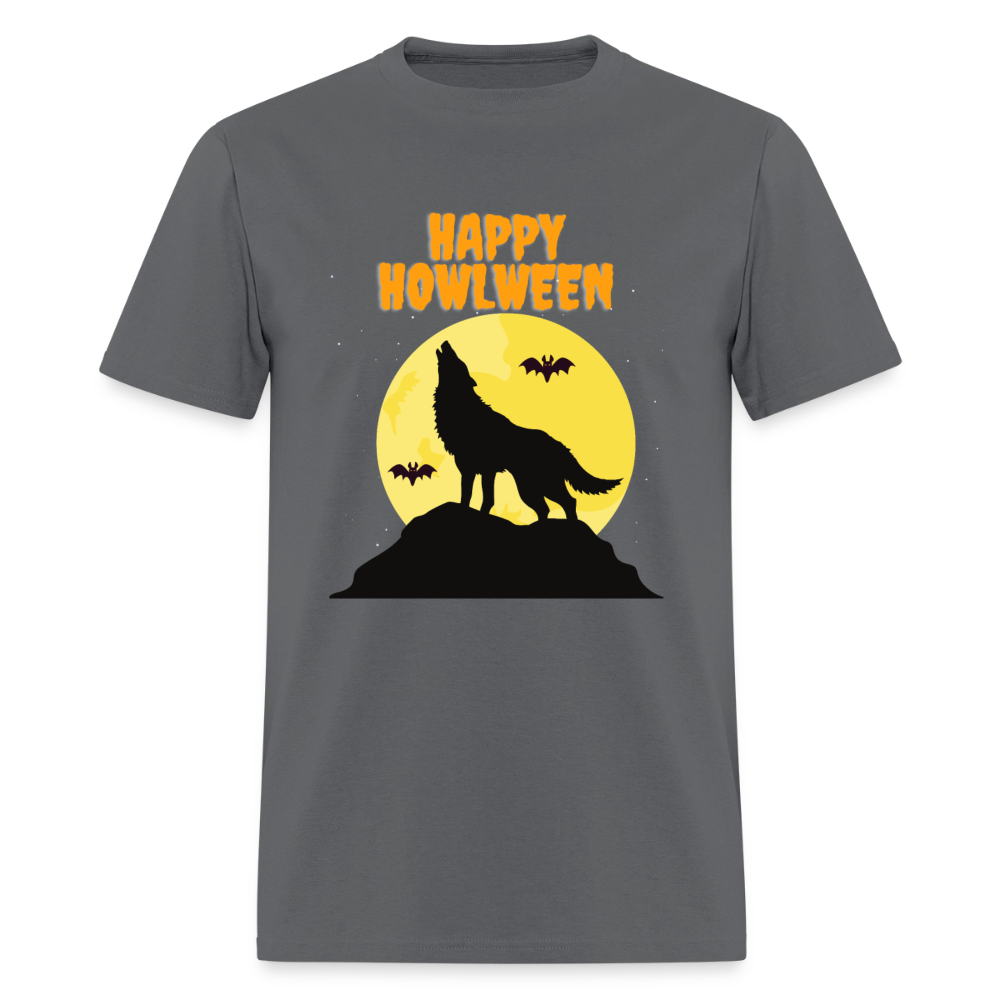 Happy Howlween, Happy Halloween, Monster, Trick Or Treat, Halloween, Spooky, Scary, Skull, Men's Premium T-Shirt - charcoal