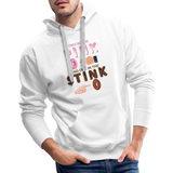 Adult Humor Shirt, The Shocker Symbol Hoodie, Inappropriate adult sexual humor, 2 in the pink, 1 in the stink, butt play anal joke, Two, One - white