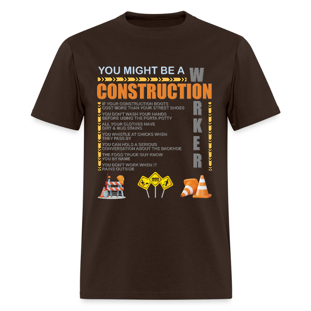 Construction Gift, Construction Crew, Construction Worker, You Might Be A, Construction Party, Construction Manager, Engineering Shirt, Dump Truck Shirt, Construction Theme, Funny Dad Shirt, Fathers Day Shirt - brown