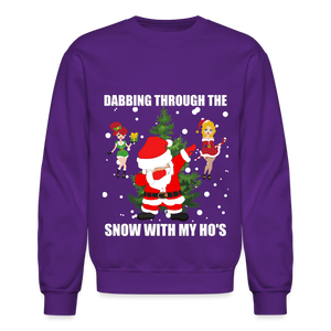 Dabbing Through, The Snow With My Ho's, Ugly Christmas Sweater, Christmas Sweater, Xmas Sweater, Funny Christmas Sweater, Men Christmas Sweater - royal blue