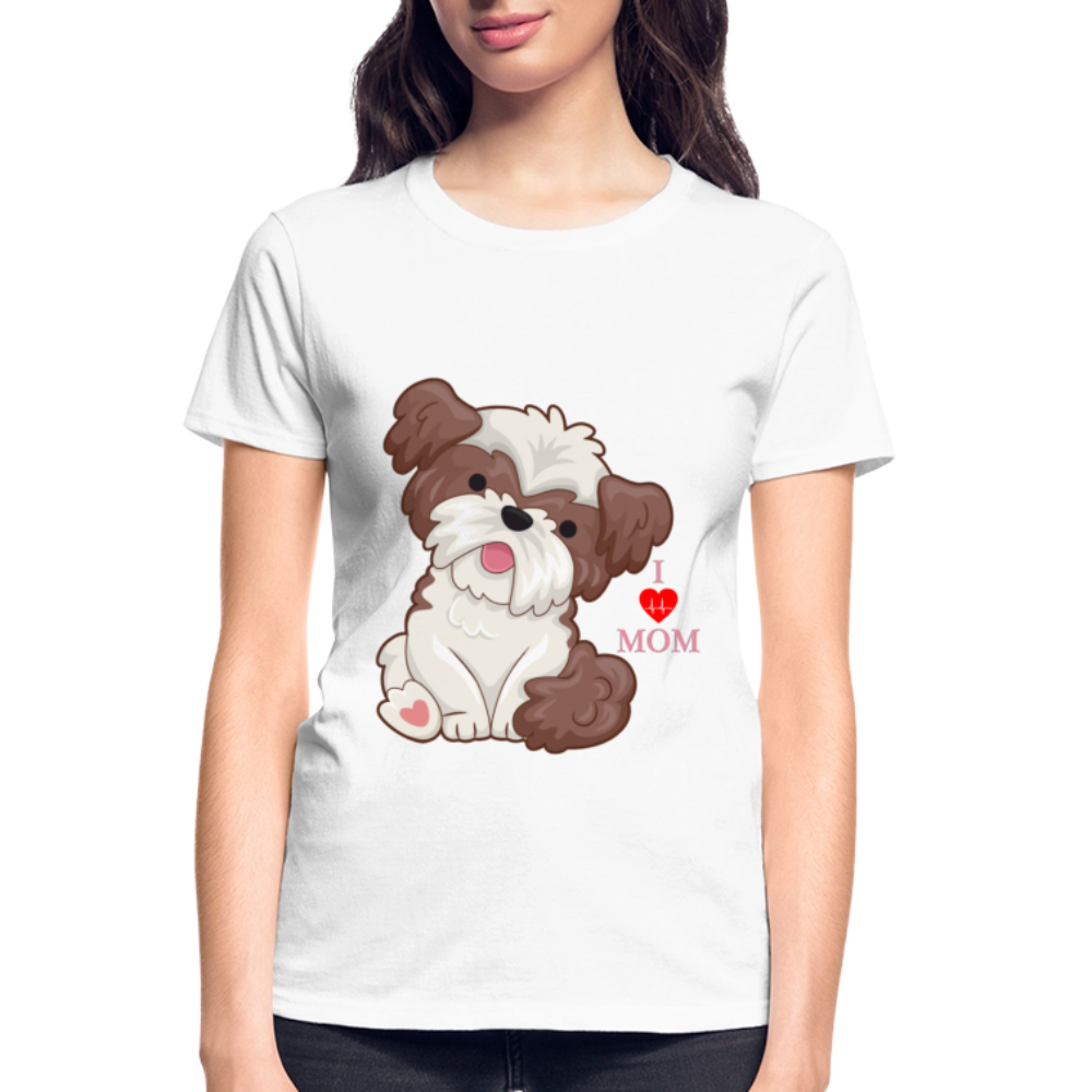 Dog Lover Shirt, Dog Mama Shirt, I Love Mom Dog Shirt, Funny Dog Lover Shirt, Cute Dog Shirt, Dog Dad Shirt, Dog Mom Shirt, Gift For Her - white