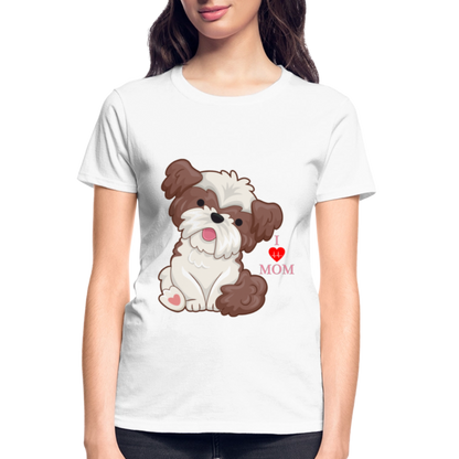 Dog Lover Shirt, Dog Mama Shirt, I Love Mom Dog Shirt, Funny Dog Lover Shirt, Cute Dog Shirt, Dog Dad Shirt, Dog Mom Shirt, Gift For Her - white