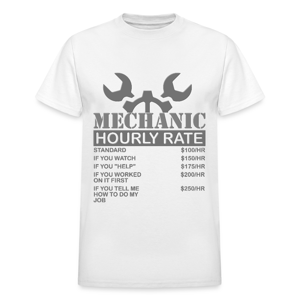 Mechanic Gift, Mechanic Hourly Rate Shirt, Gifts for Mechanics, Mechanic T-Shirt, Car Mechanic, Funny Mechanic Hourly Rate, Mechanic Tee - white