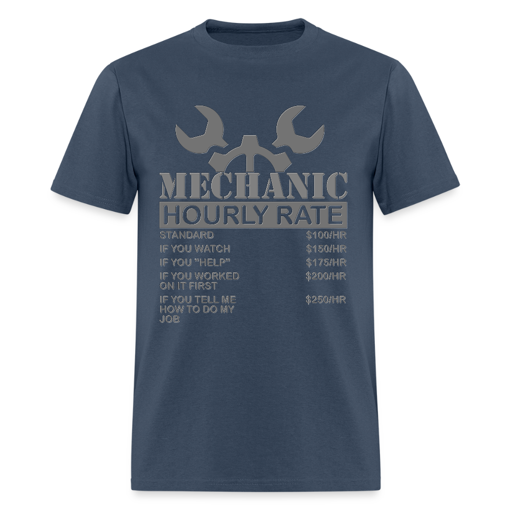 Mechanic Gift, Mechanic Hourly Rate Shirt, Gifts for Mechanics, Mechanic T-Shirt, Car Mechanic, Funny Mechanic Hourly Rate, Mechanic Tee -  blue dusk