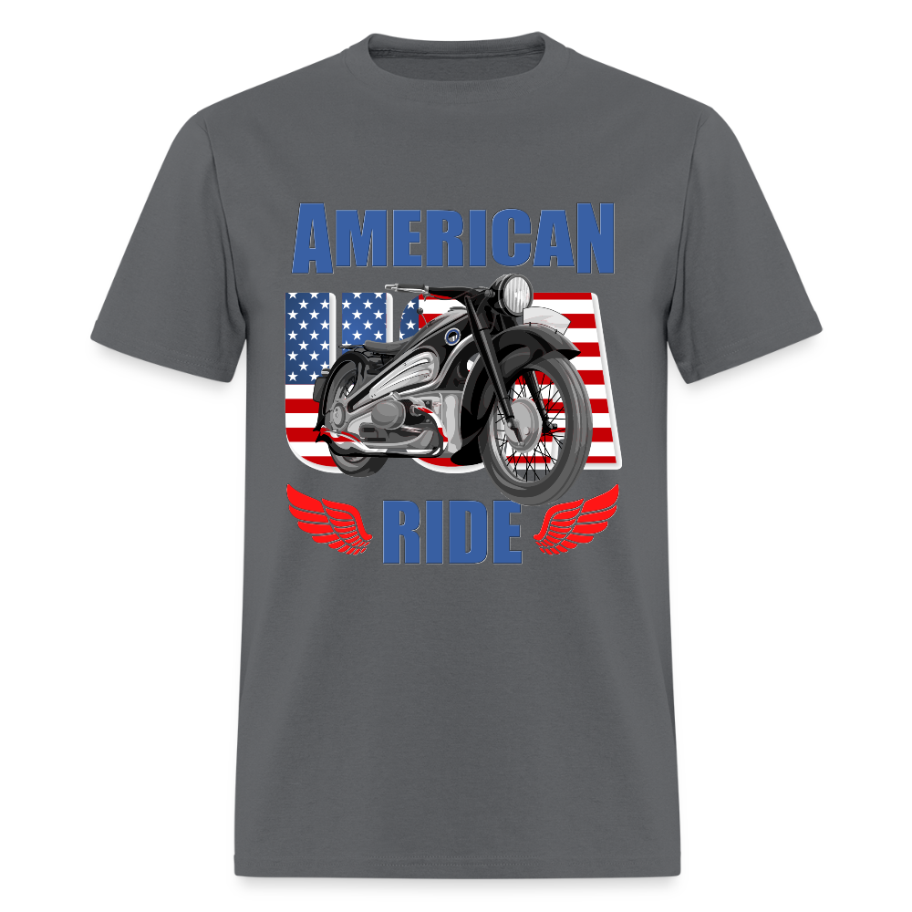 Motorcycle Gift, American Ride Shirt, Motorcycle Shirt, Biker Shirt, Motorcycle Tshirt, Motorcycle Shirts, Motorcycle T Shirt, Biker Shirts - charcoal