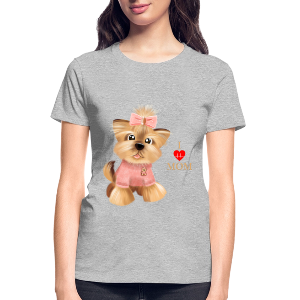 Dog Lover Shirt, Dog Mama Shirt, I Love Mom Dog Shirt, Funny Dog Lover Shirt, Cute Dog Shirt, Dog Dad Shirt, Dog Mom Shirt, Gift For Her - heather gray