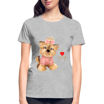 Dog Lover Shirt, Dog Mama Shirt, I Love Mom Dog Shirt, Funny Dog Lover Shirt, Cute Dog Shirt, Dog Dad Shirt, Dog Mom Shirt, Gift For Her - heather gray