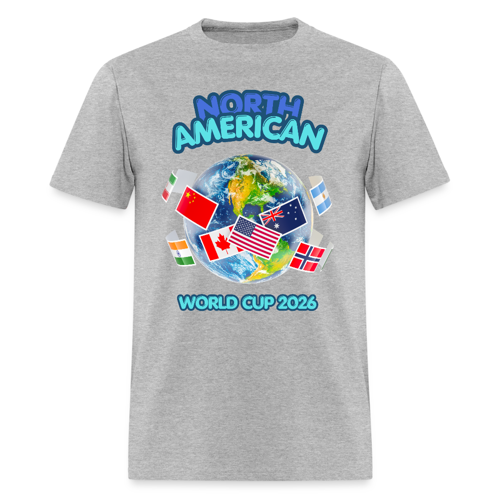 North American World Cup Shirt, World Cup 2026, Soccer Football Fans, North American World Cup, Soccer Shirt, World Cup, Football Shirt, 2026 World Cup Shirt, Game Day Shirt, World Cup Trophy - heather gray
