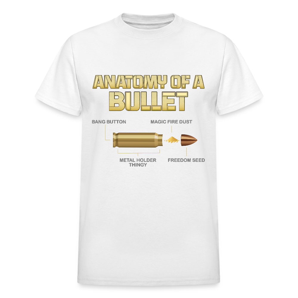 Gun Lover Gift, Anatomy Of A Pew Bullet Gun Shirt, Funny Bullet Gun, Gun Lover, Veteran Gift, Pew T-shirt, - white