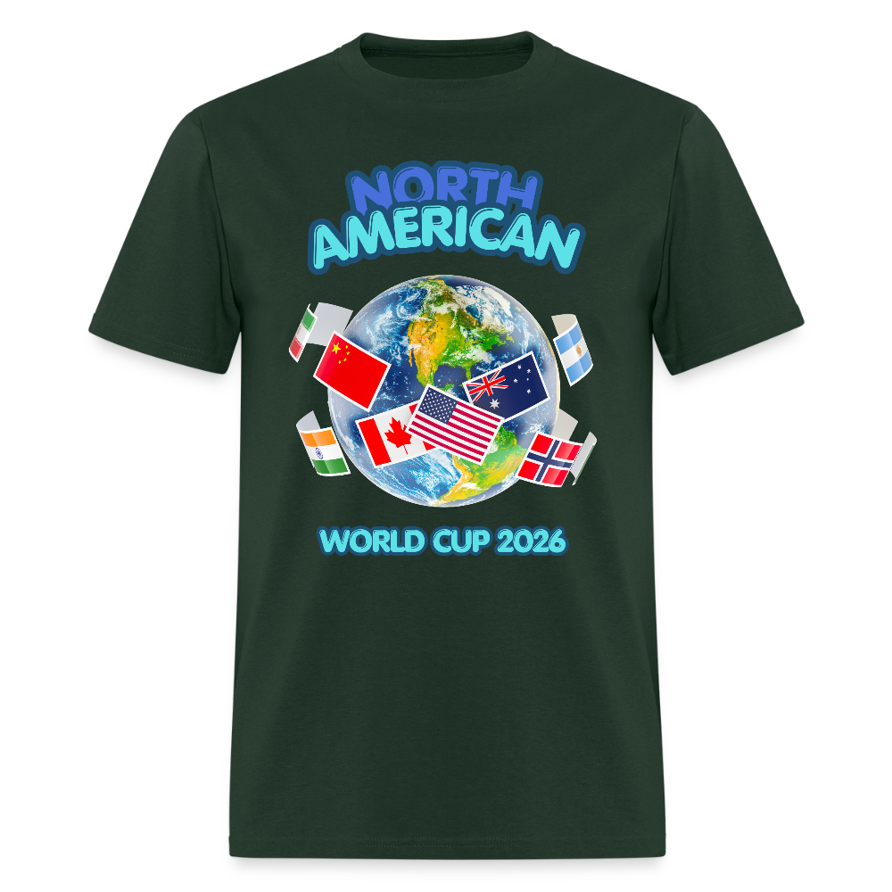 North American World Cup Shirt, World Cup 2026, Soccer Football Fans, North American World Cup, Soccer Shirt, World Cup, Football Shirt, 2026 World Cup Shirt, Game Day Shirt, World Cup Trophy - forest green