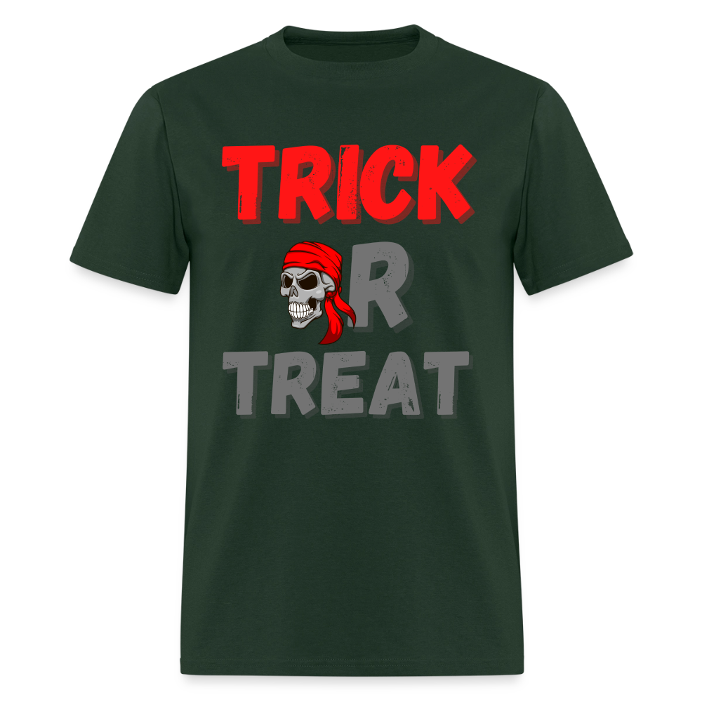 Trick or treat, halloween, horror, cute, october, pumpkin, scary, spooky, funny, cat, creepy, fall, ghost, halloween party, witch, autumn, candy, kawaii, jack o lantern, skeleton, trick or treating, Men's Premium T-Shirt - forest green