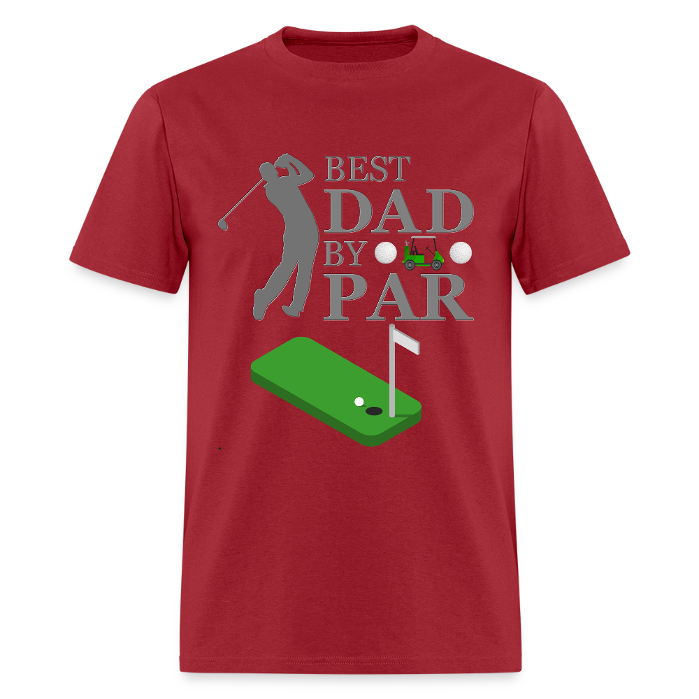 Best Dad By, Par Golfer Dad, Worlds Best Golf, Golfer, Golf, Golf Dad Birthday, Golf Dad Gifts, Golf Dad Shirt, Golf Dad Present, - dark red
