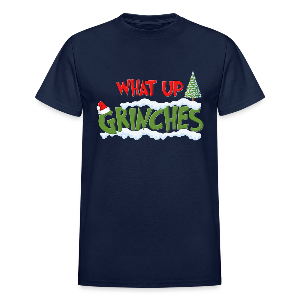 Christmas Gifts, What Up Grinches Shirt, Holiday Party, Funny Christmas Shirt, Family Christmas Shirts, Funny Holiday - navy