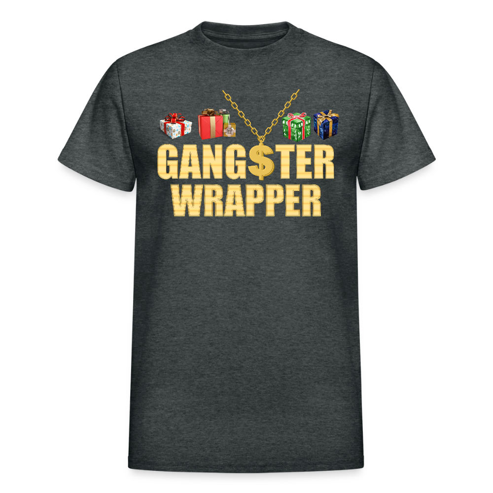 Gangster Wrapper Shirt, Gangsta Wrapper T-Shirt, Gangsta Wrapper Tshirt, Gangsta Wrapper Shirt, Funny Christmas Shirt, Wrapping Shirt - deep heather