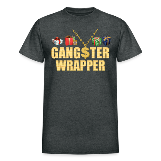 Gangster Wrapper Shirt, Gangsta Wrapper T-Shirt, Gangsta Wrapper Tshirt, Gangsta Wrapper Shirt, Funny Christmas Shirt, Wrapping Shirt - deep heather