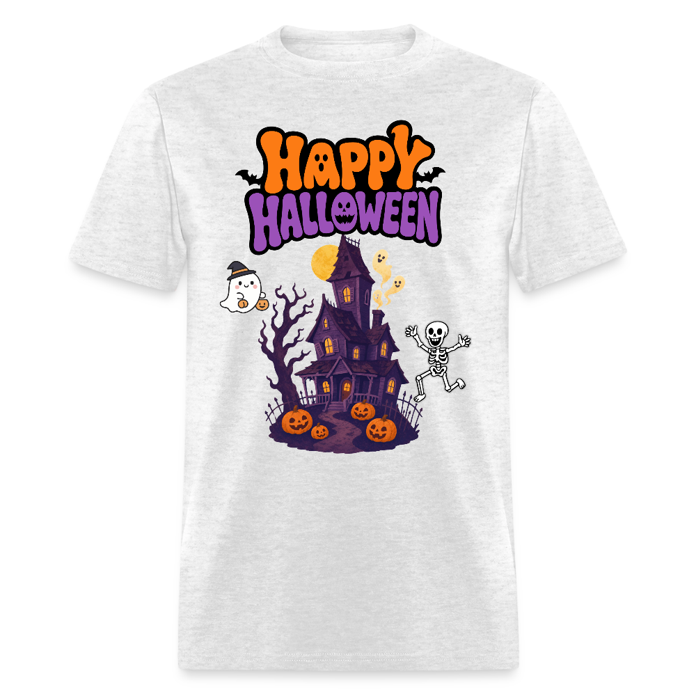 Happy Halloween Shirt, Trick Or treat, Halloween Horror, October 31st, Halloween Pumpkin, Scary Halloween, Spooky Halloween, Funny Halloween, Creepy Halloween Ghost, Halloween Party, Jack O Lantern - light heather gray