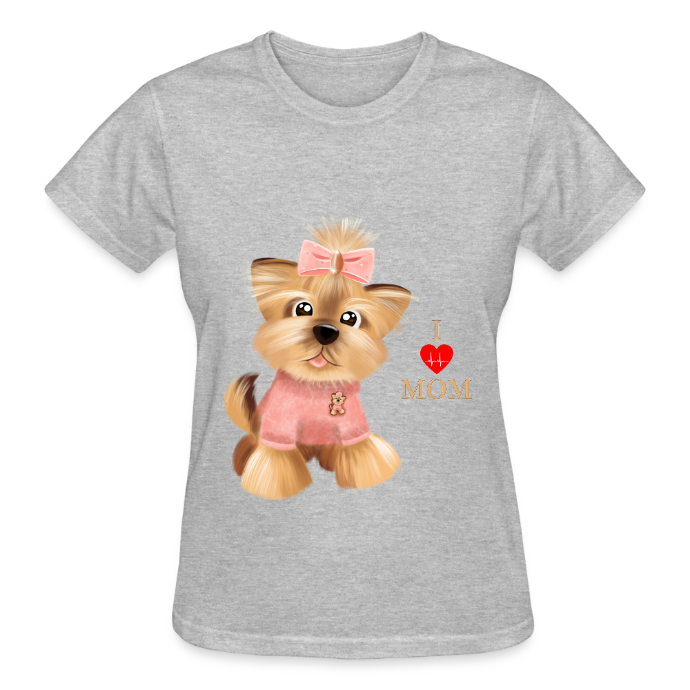 Dog Lover Shirt, Dog Mama Shirt, I Love Mom Dog Shirt, Funny Dog Lover Shirt, Cute Dog Shirt, Dog Dad Shirt, Dog Mom Shirt, Gift For Her - heather gray