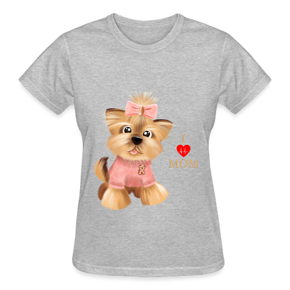 Dog Lover Shirt, Dog Mama Shirt, I Love Mom Dog Shirt, Funny Dog Lover Shirt, Cute Dog Shirt, Dog Dad Shirt, Dog Mom Shirt, Gift For Her - heather gray