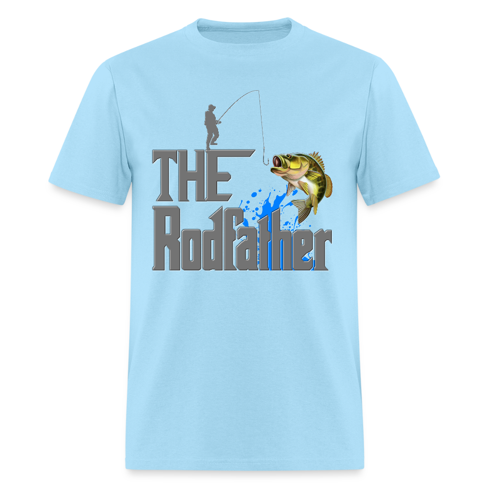 The Rodfather T-Shirt, Funny Fishing, Fishing Rod Shirt, Lake Lover Shirt, Fishing Gift For Men, Dad Fishing Shirt, Father Day Shirt - powder blue