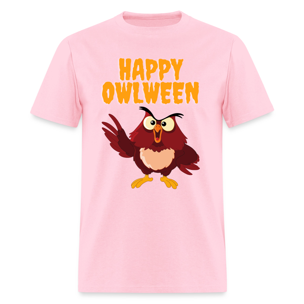 Happy Owlween, Happy Halloween, Monster, Trick Or Treat, Halloween, Spooky, Scary, Skull, halloween sweater, owl house, Men's Premium T-Shirt - pink