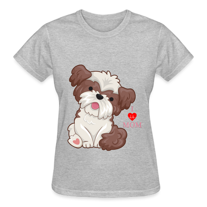 Dog Lover Shirt, Dog Mama Shirt, I Love Mom Dog Shirt, Funny Dog Lover Shirt, Cute Dog Shirt, Dog Dad Shirt, Dog Mom Shirt, Gift For Her - heather gray