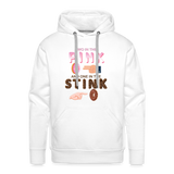 Adult Humor Shirt, The Shocker Symbol Hoodie, Inappropriate adult sexual humor, 2 in the pink, 1 in the stink, butt play anal joke, Two, One - white