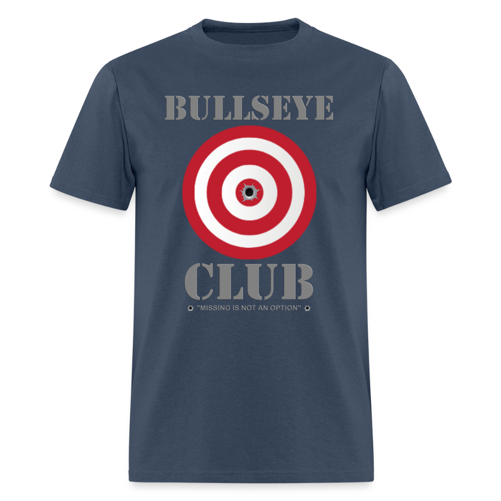 Bullseye Club Shirt, Missing Is Not An Option, Range Day Shirt, Gun Lover Shirt, Long Range Shooting Shirt, Rifle Shirt, Bullet Hole Shirt,  Gun Lover Gift,  Bullet Gun Shirt, Funny Bullet Gun, Gun Lover -  blue dusk
