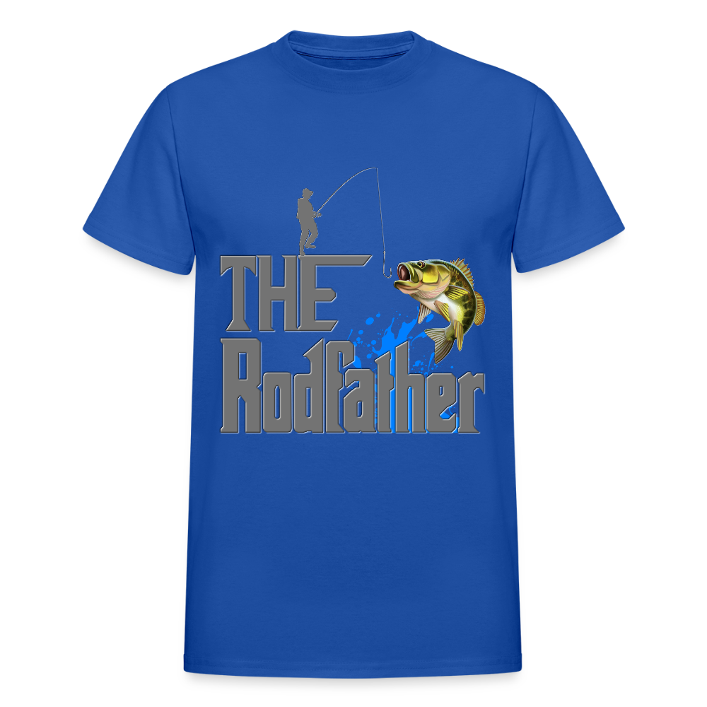 The Rodfather T-Shirt, Funny Fishing, Fishing Rod Shirt, Lake Lover Shirt, Fishing Gift For Men, Dad Fishing Shirt, Father Day Shirt - royal blue