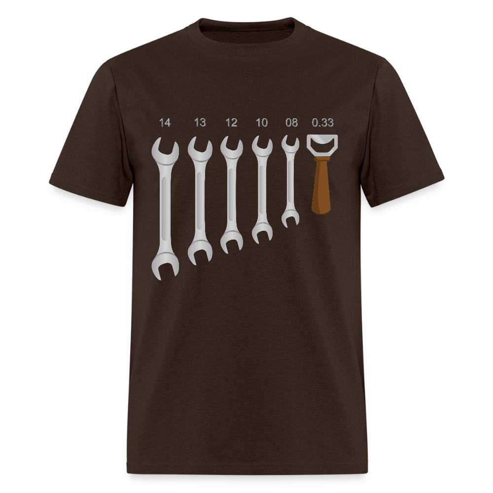 Mechanic Shirt, Wrench Shirt, Handyman Gift, Sarcastic Shirt, Tools Shirt, Dad Gift, Engineer Gift, Car Shirt, Bottle Opener Shirt, Gifts For Him, - brown