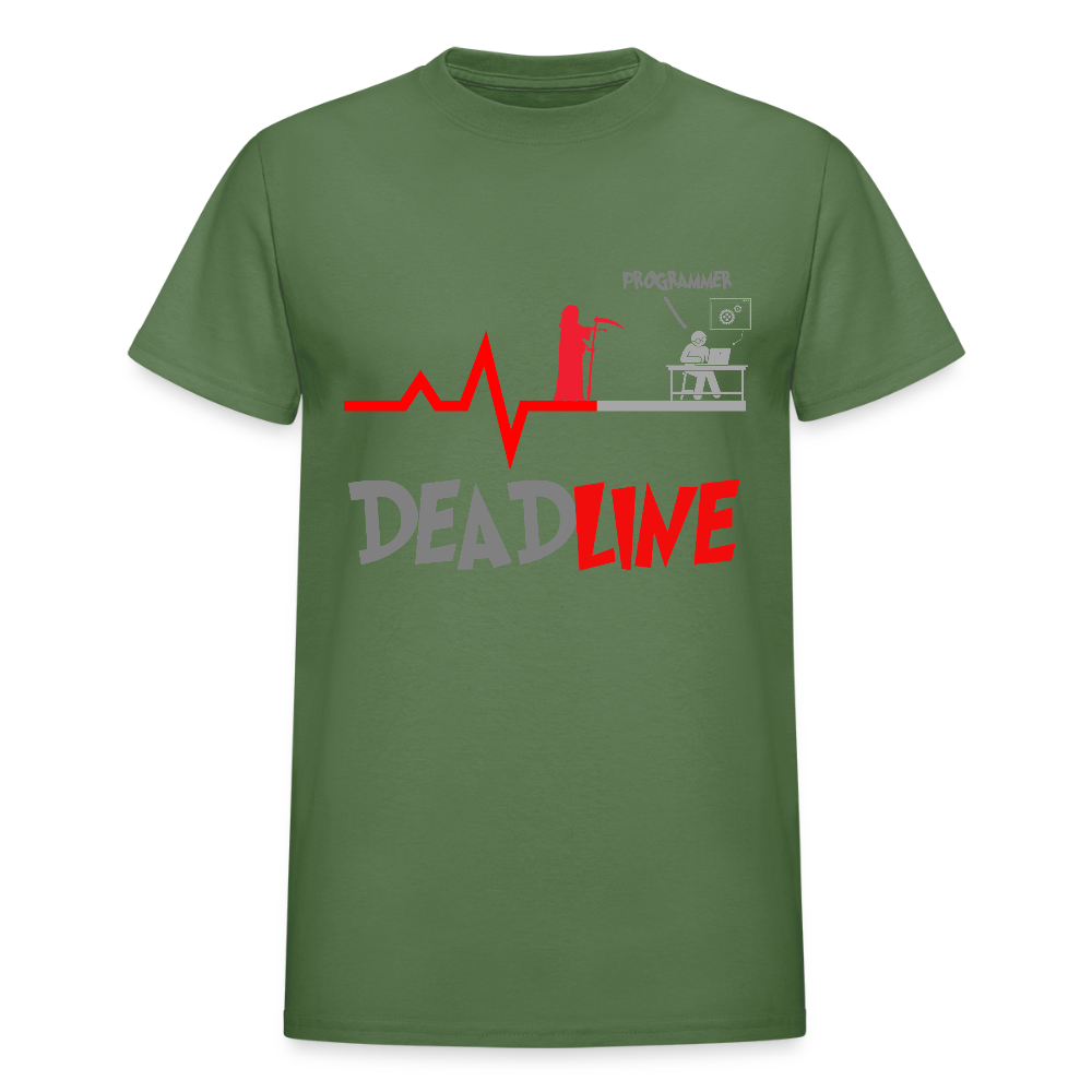 Deadline Programmer Shirt, Coder Shirt, Coding T Shirt, Funny Shirt, Grim Reaper Shirt, Computer Shirt, Developer t shirt - military green