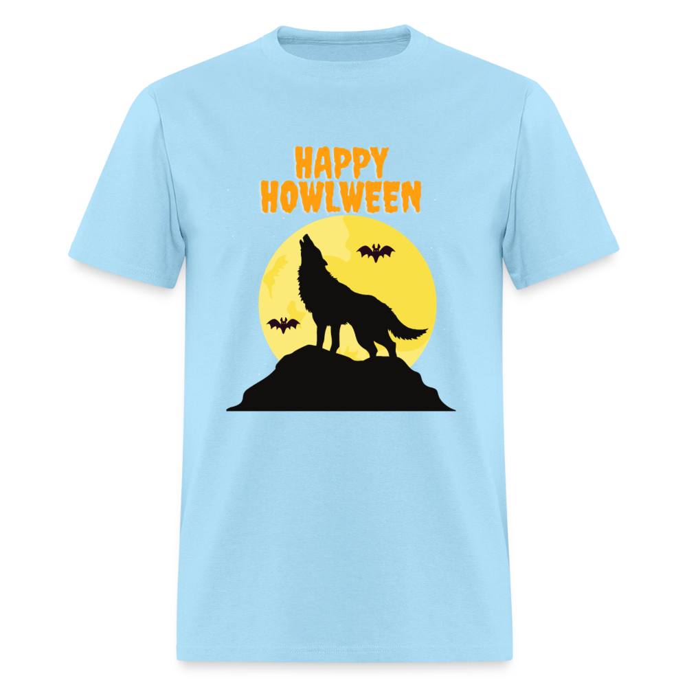 Happy Howlween, Happy Halloween, Monster, Trick Or Treat, Halloween, Spooky, Scary, Skull, Men's Premium T-Shirt - powder blue