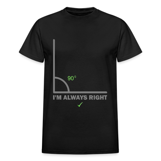 I'm Always Right Shirt, Math Physics Shirt, Mathematician Shirt, 90 Degree Angle Shirt, Teacher Shirt, Funny Gift Idea T-Shirt - black