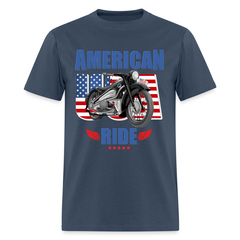 American Ride Shirt, Motorcycle Shirt, Biker Shirt, Motorcycle Gift, Motorcycle Tshirt, Motorcycle Shirts, Motorcycle T Shirt, Biker Shirts -  blue dusk