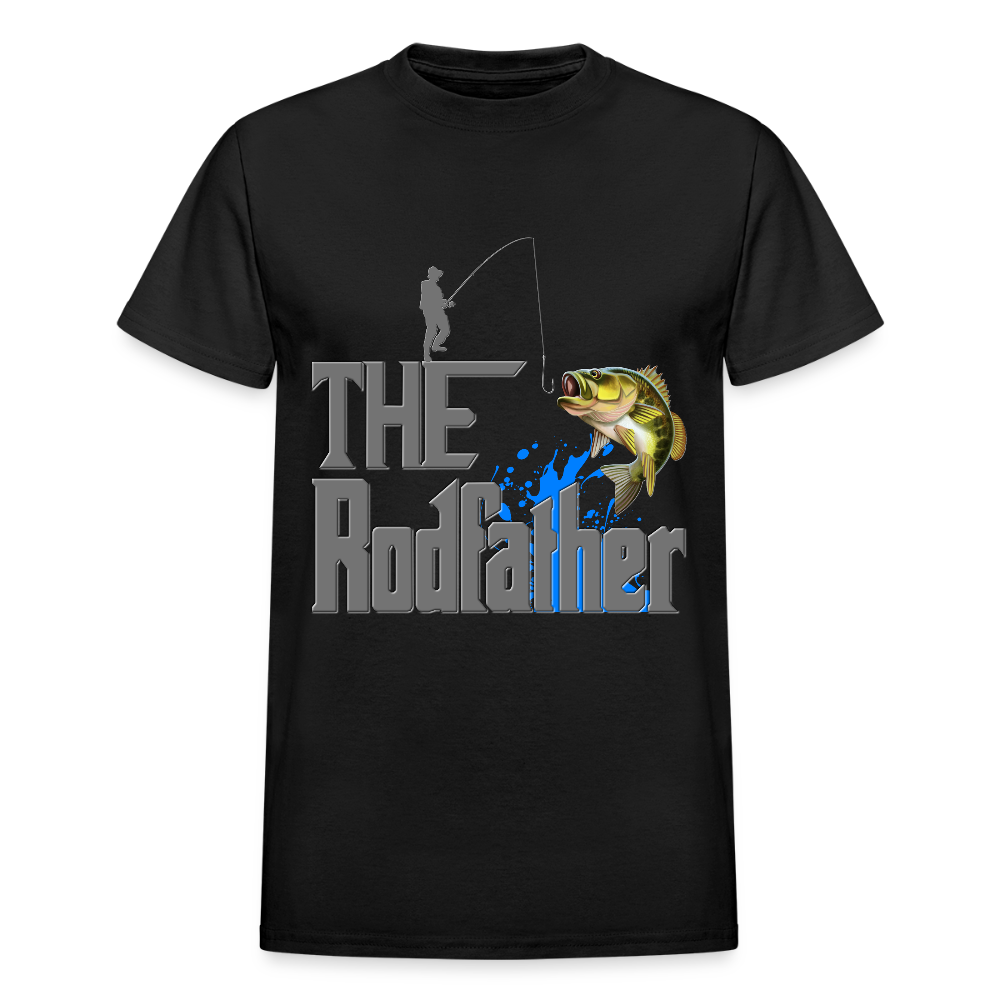 The Rodfather T-Shirt, Funny Fishing, Fishing Rod Shirt, Lake Lover Shirt, Fishing Gift For Men, Dad Fishing Shirt, Father Day Shirt - black