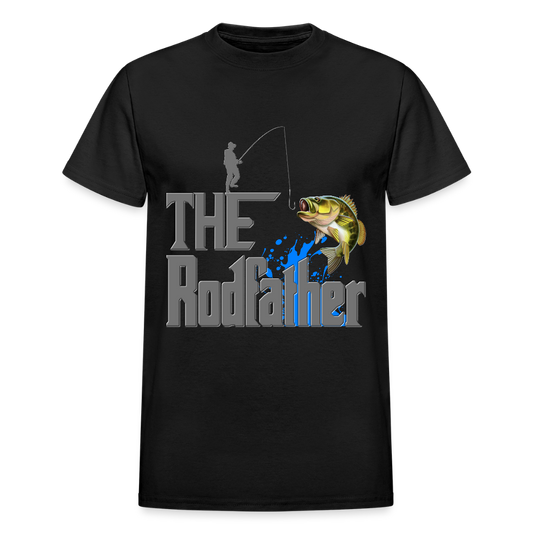 The Rodfather T-Shirt, Funny Fishing, Fishing Rod Shirt, Lake Lover Shirt, Fishing Gift For Men, Dad Fishing Shirt, Father Day Shirt - black