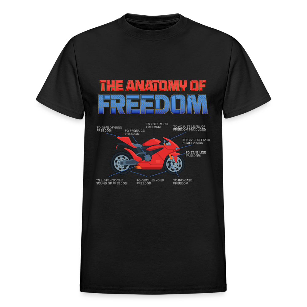 Motorcycle Gift, The Anatomy Of Freedom Shirt, Biker Lover Gift, Gift For Biker, Motor Cross, Motorcycle Anatomy - black