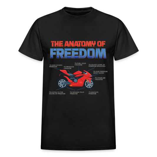 Motorcycle Gift, The Anatomy Of Freedom Shirt, Biker Lover Gift, Gift For Biker, Motor Cross, Motorcycle Anatomy - black