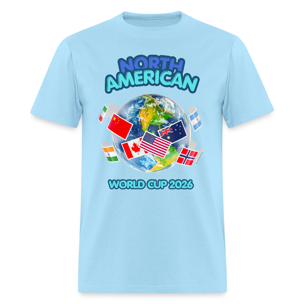 North American World Cup Shirt, World Cup 2026, Soccer Football Fans, North American World Cup, Soccer Shirt, World Cup, Football Shirt, 2026 World Cup Shirt, Game Day Shirt, World Cup Trophy - powder blue