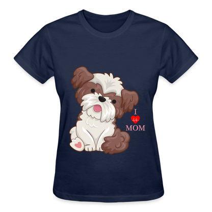 Dog Lover Shirt, Dog Mama Shirt, I Love Mom Dog Shirt, Funny Dog Lover Shirt, Cute Dog Shirt, Dog Dad Shirt, Dog Mom Shirt, Gift For Her - navy
