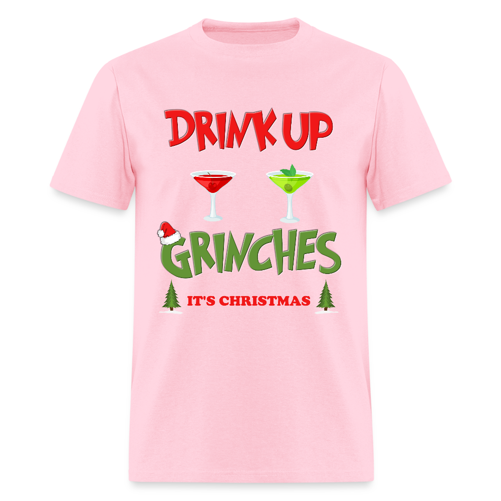 Drink Up Grinches Shirt, Christmas Gifts, Holiday Party, Funny Christmas Shirt, Family Christmas Shirts, Funny Holiday, What Up Grinches Tee, It's Christmas Shirt - pink