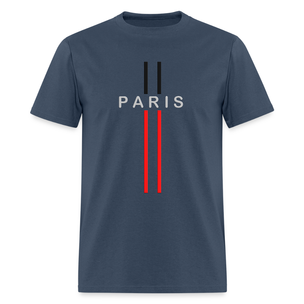 Paris T-shirt, Paris Flag Shirt, Paris Flag T-Shirt, France Flag, Paris souvenir, Paris gift, Paris Unisex t-shirt, Paris Style Shirt, France Shirt, France t-shirt, Eiffel Tower shirt -  blue dusk
