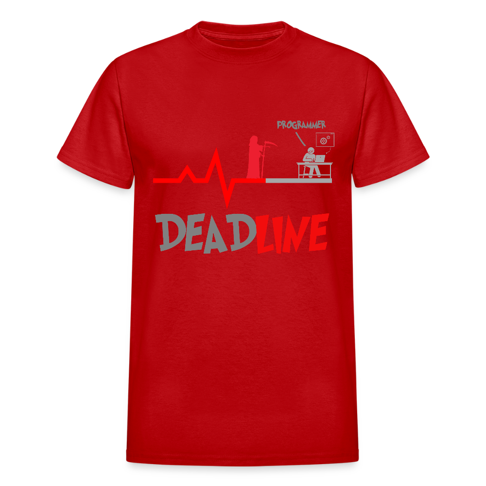 Deadline Programmer Shirt, Coder Shirt, Coding T Shirt, Funny Shirt, Grim Reaper Shirt, Computer Shirt, Developer t shirt - red
