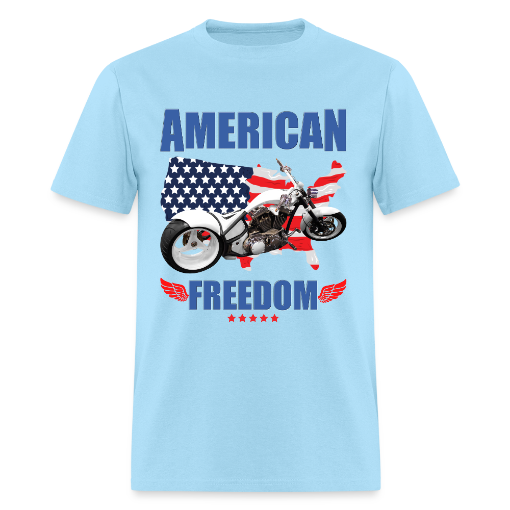 American Freedom Shirt, Motorcycle Shirt, Biker Shirt, Motorcycle Gift, Motorcycle Tshirt, Motorcycle Shirts, Motorcycle T Shirt, Biker Shirt - powder blue