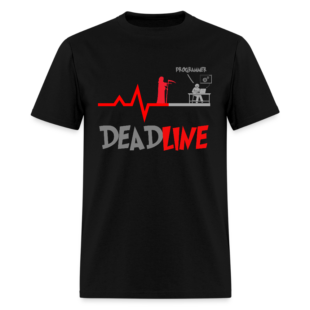 Deadline Programmer Shirt, Coder Shirt, Coding T Shirt, Funny Shirt, Grim Reaper Shirt, Computer Shirt, Developer t shirt - black