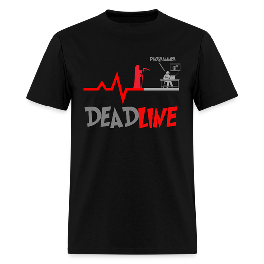 Deadline Programmer Shirt, Coder Shirt, Coding T Shirt, Funny Shirt, Grim Reaper Shirt, Computer Shirt, Developer t shirt - black